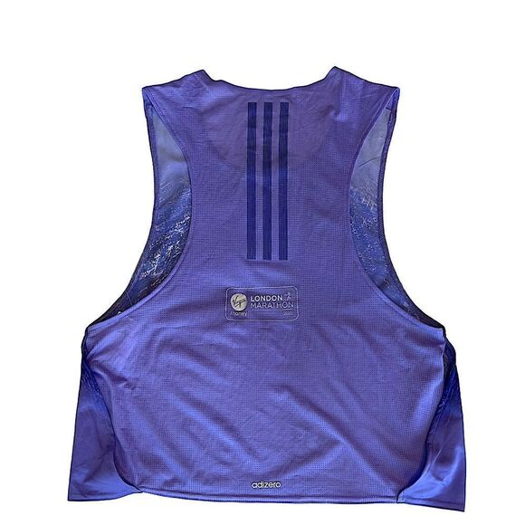 Adidas London Marathon 2015 Athletic Singlet Performance Tank Purple - Picture 2 of 13